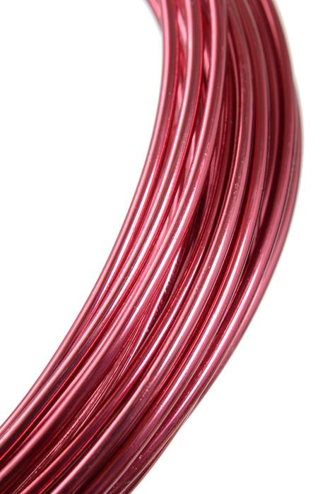 2mm X 10yds Aluminium Wire Burgundy