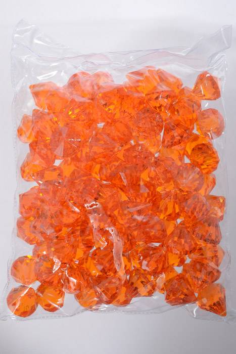 0.75" Acrylic Drop Orange Pkg/1lb