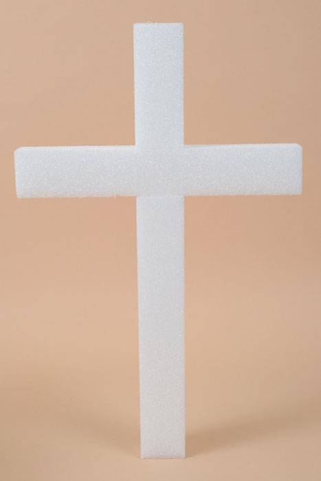 24&quot; Styrofoam Cross White