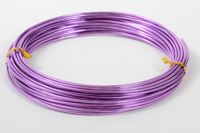 2mm X 10yds Aluminium Wire Lavender