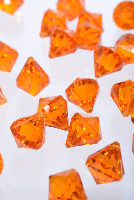 0.75" Acrylic Drop Orange Pkg/1lb