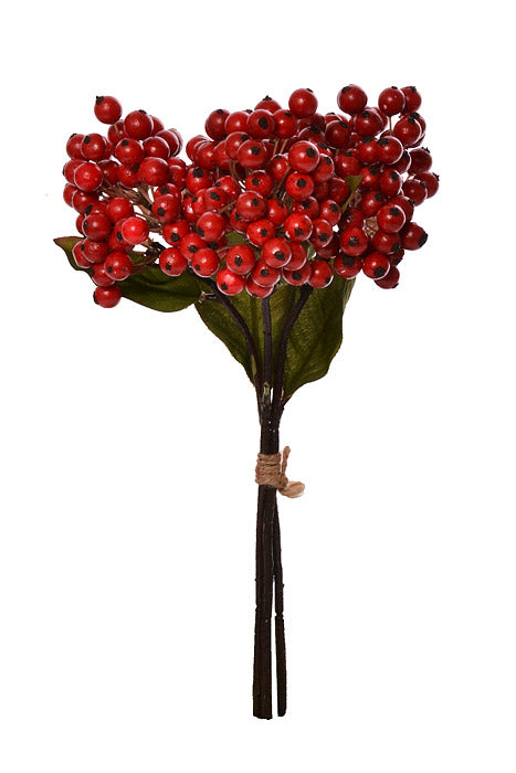 11.5" Plastic Berry Bundle Red