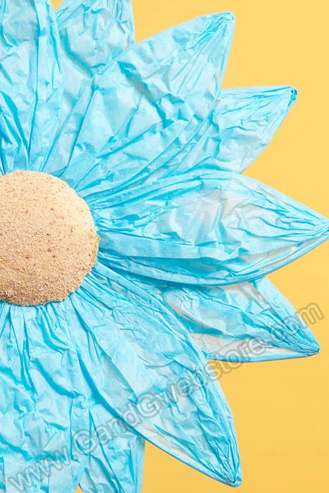 13.5" Hanging Paper Flower Blue