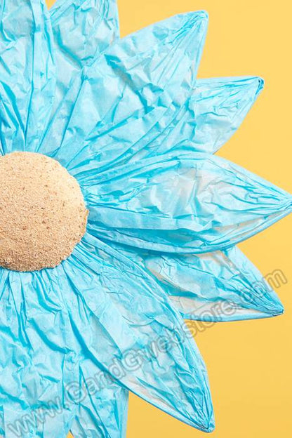 13.5" Hanging Paper Flower Blue