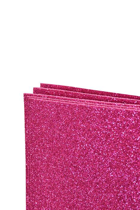 16 X 24" Eva Glitter Foam Large Sheets Fuchsia Pkg/5