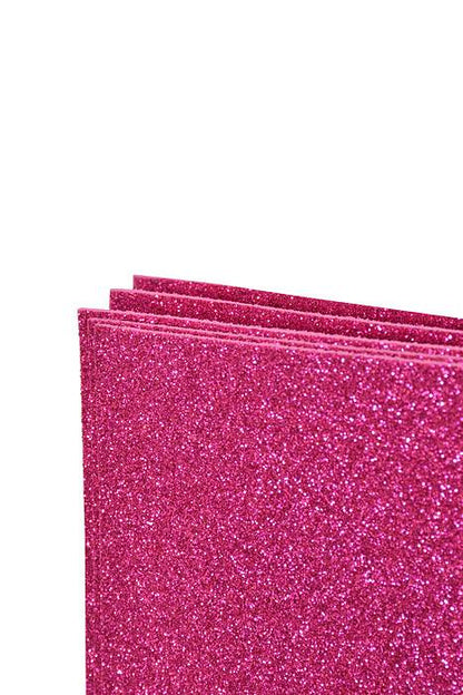 16 X 24" Eva Glitter Foam Large Sheets Fuchsia Pkg/5
