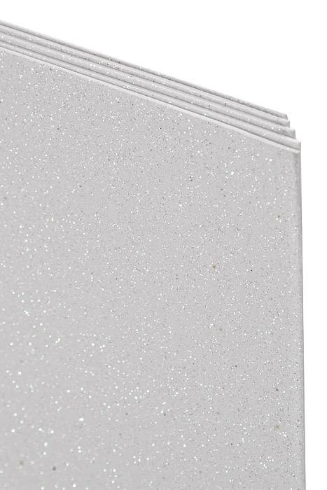 16 X 24" Eva Glitter Foam Large Sheets White Pkg/5