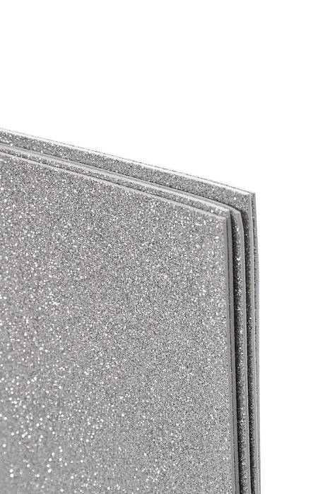 16 X 24" Eva Glitter Foam Large Sheets Silver Pkg/5