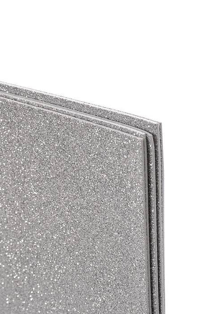 16 X 24" Eva Glitter Foam Large Sheets Silver Pkg/5