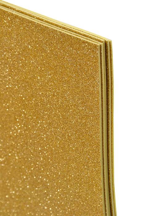 16 X 24" Eva Glitter Foam Large Sheets Gold Pkg/5