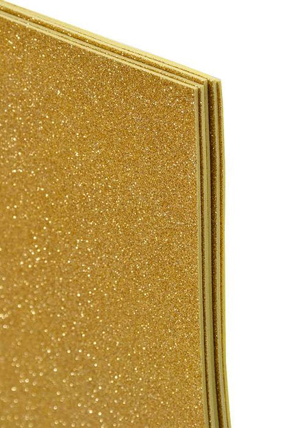 16 X 24" Eva Glitter Foam Large Sheets Gold Pkg/5
