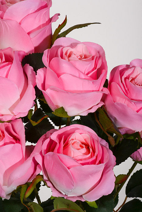 17.5" Silk Rose Bush Pink