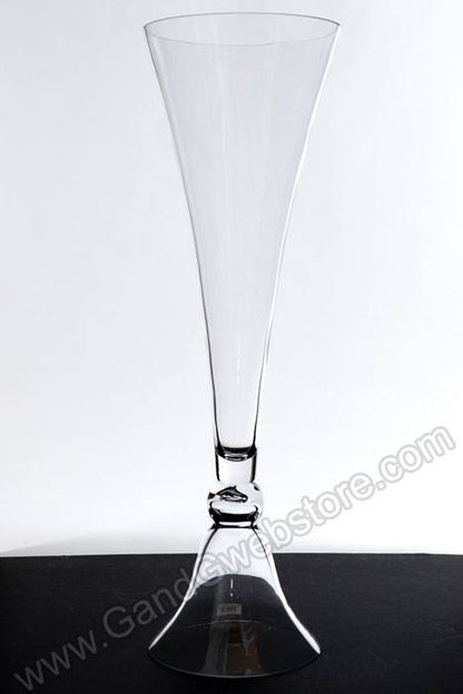 10" X 32" Clarinet Glass Vase Clear