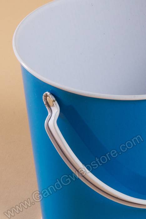 4.25" X 4" Metal Bucket W/handle Blue