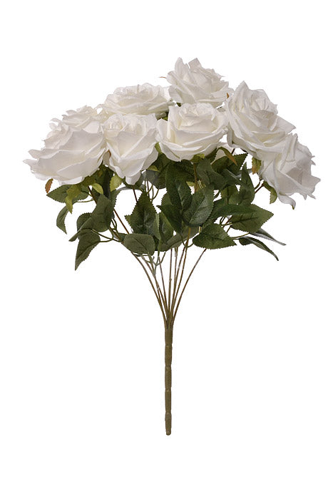 16" Rose Bush White