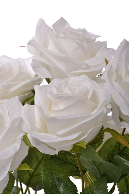 16" Rose Bush White