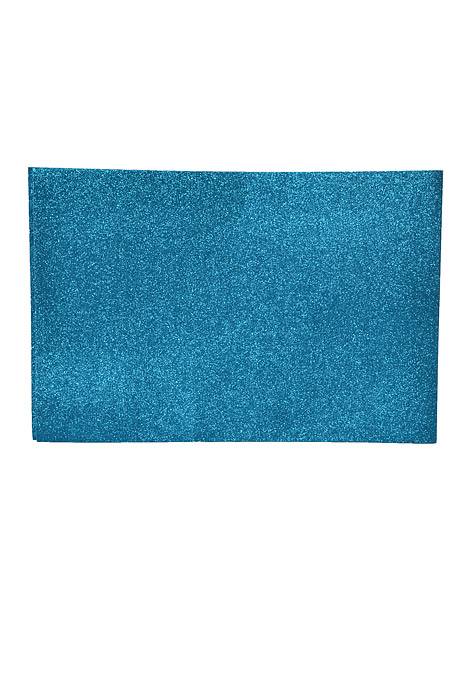 16 X 24" Eva Glitter Foam Large Sheets Turquoise Pkg/5