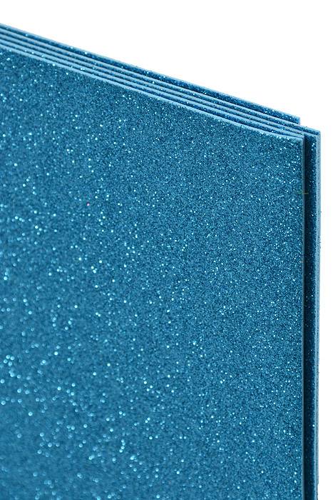 16 X 24" Eva Glitter Foam Large Sheets Turquoise Pkg/5