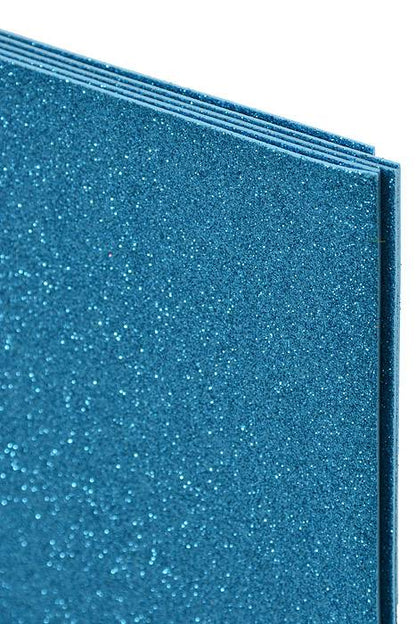 16 X 24" Eva Glitter Foam Large Sheets Turquoise Pkg/5