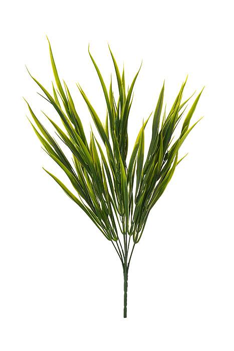 20" Plastic Grass Bush Green