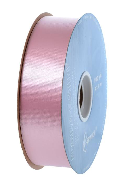 1-7/16 X 100yds Flora-satin Pink