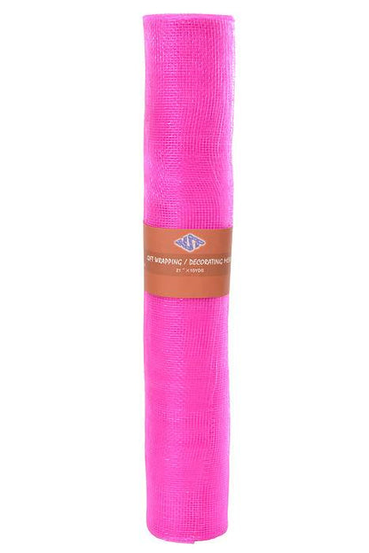 21" X 10 Yds Decorating Mesh Plain Fuchsia