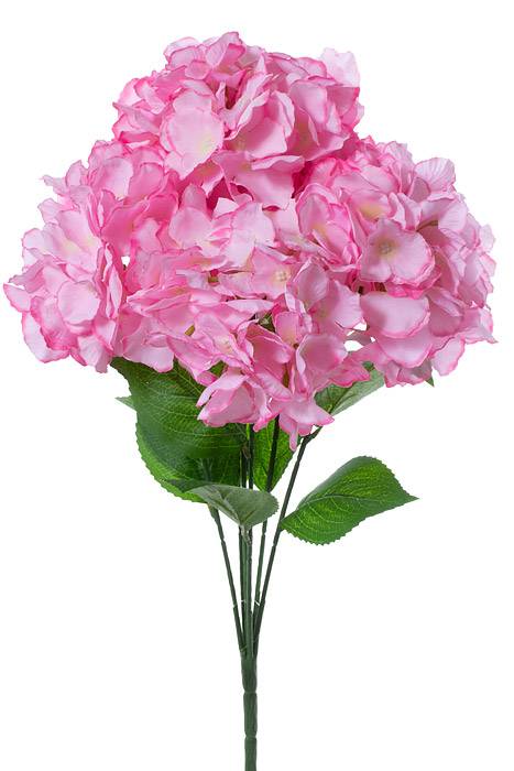 21.5" Silk Hydrangea Bush Hot Pink
