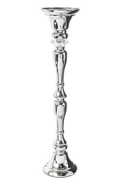 27.5" Metal Bouquet Stand W/rhinestone Silver