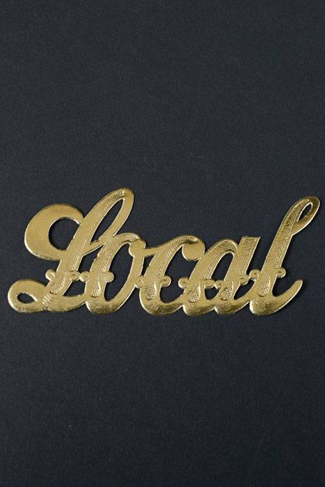 1.75" Large Paper "local" Gold Pkg/10