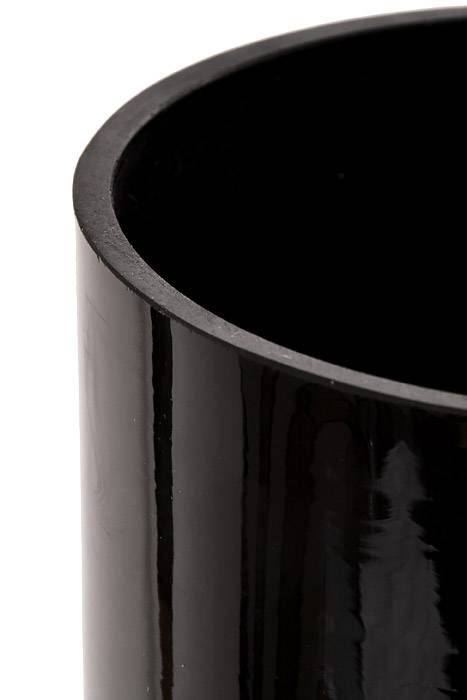 6" X 20" Cylinder Glass Vase Black