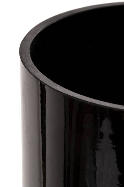6" X 20" Cylinder Glass Vase Black