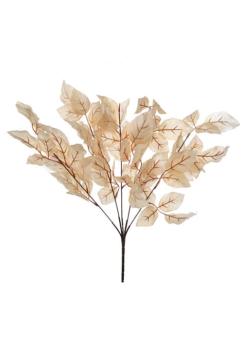 21&quot; Mix Leaf Bush Ivory