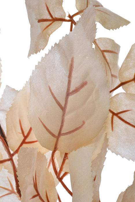 21&quot; Mix Leaf Bush Ivory