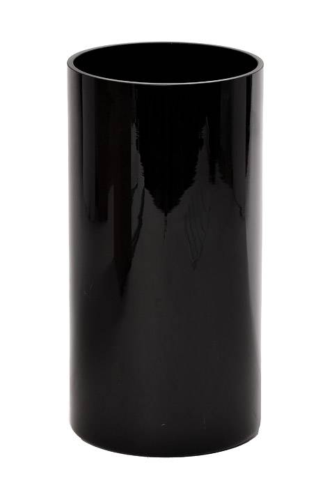 6" X 12" Cylinder Vase Black