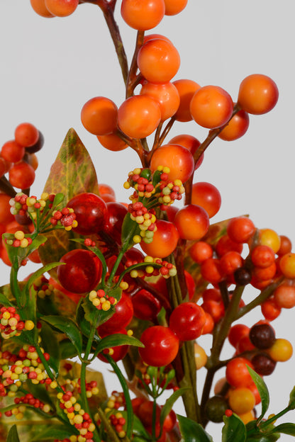 28" Artificial Mix Berry Spray Orange/Green