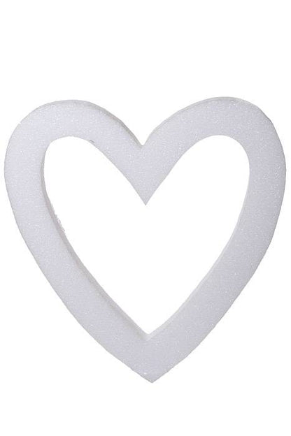 24&quot; X 2&quot; Styrofoam Open Heart White