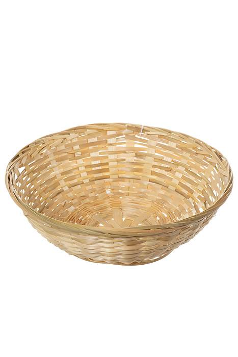 10" X 3" Round Bread Basket Natural Pkg/12