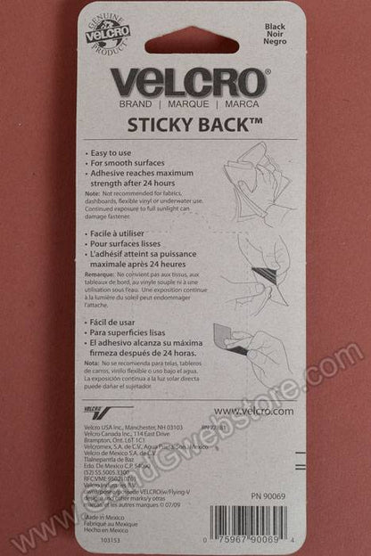 5/8" Velcro Coins W/sticky Back Black Pkg/15