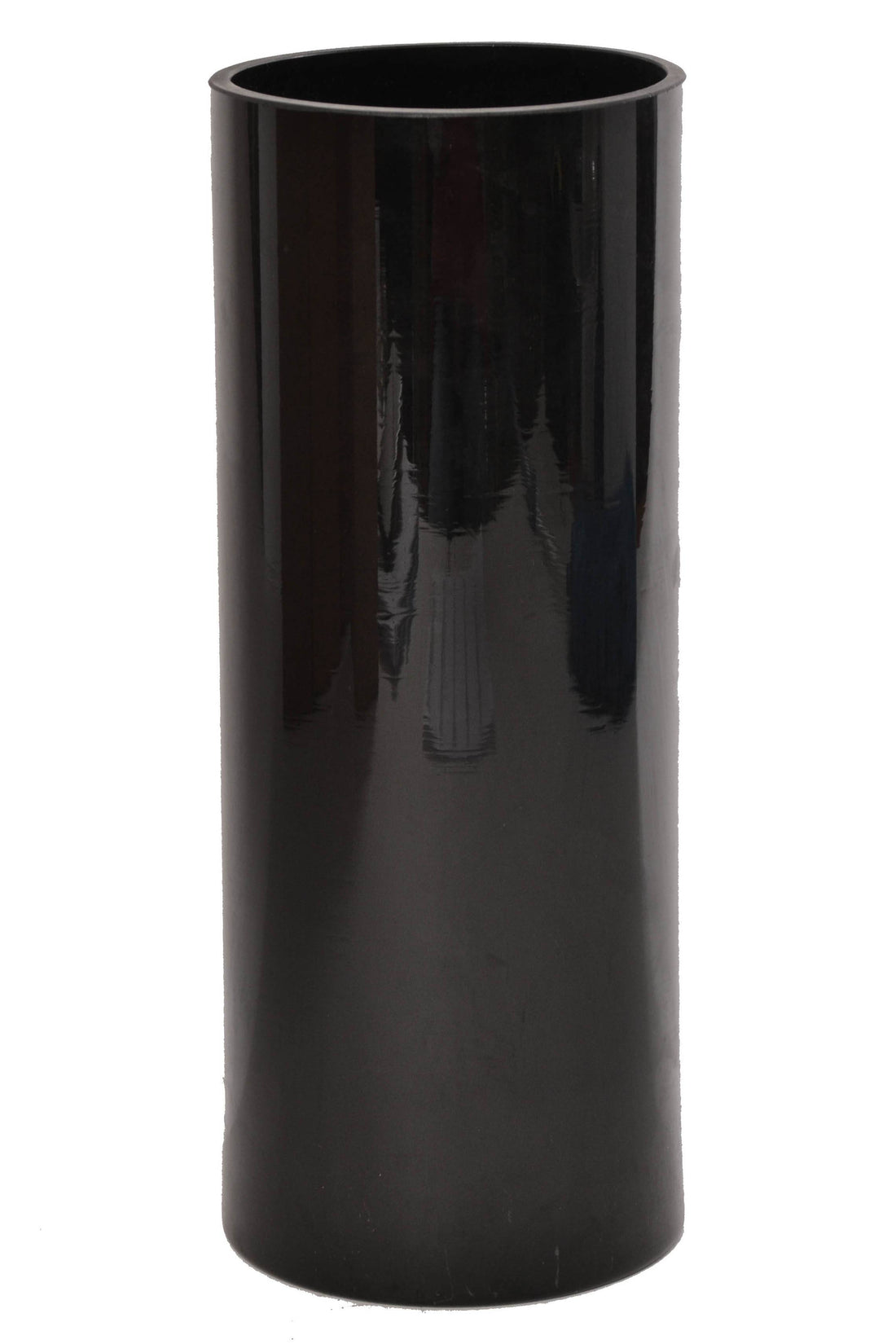 4" X 10" Cylinder Glass Vase Black