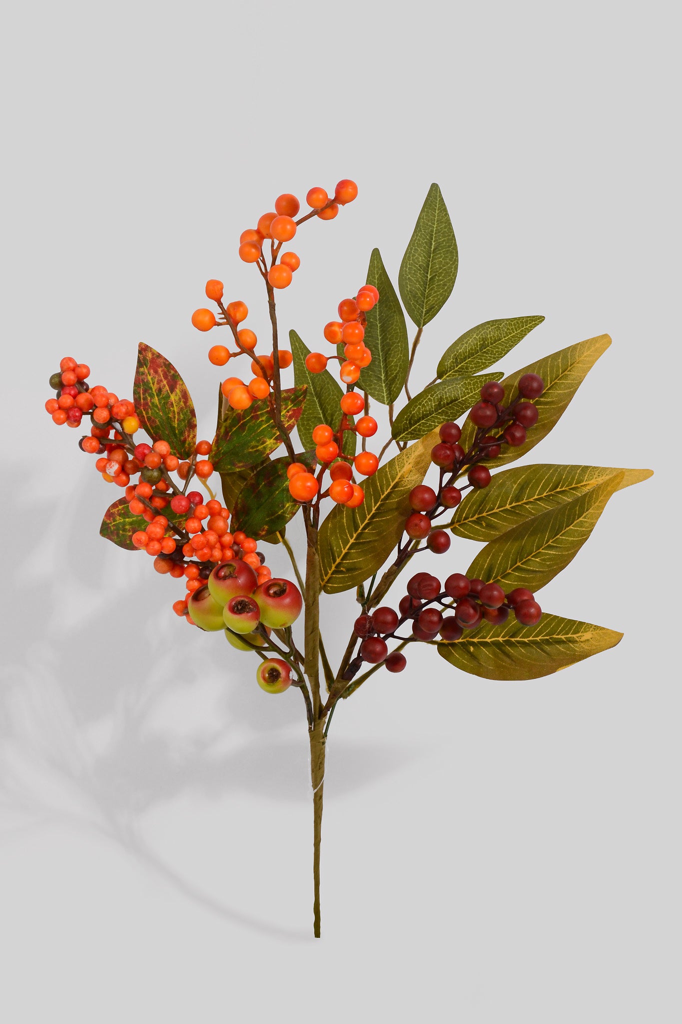 16" Artificial Mix Berry Spray Orange/Green