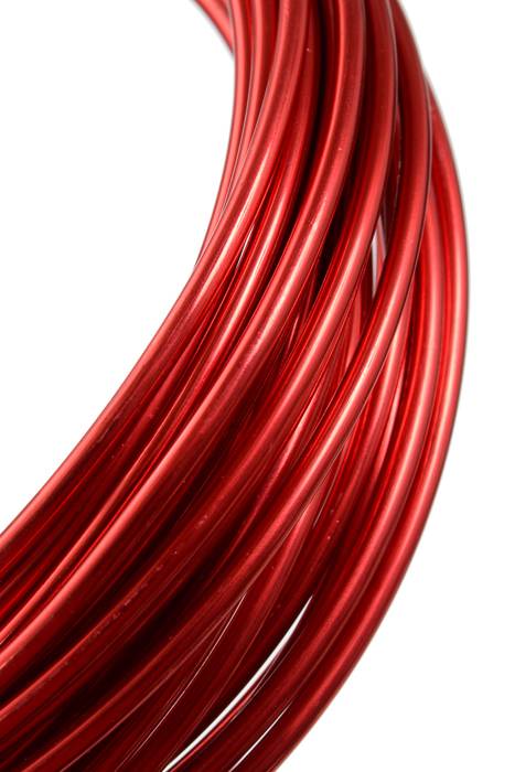 3mm X 10yds Aluminium Wire Red