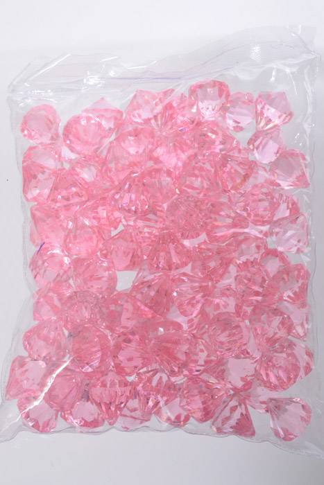 0.75" Acrylic Drop Light Pink Pkg/1lb