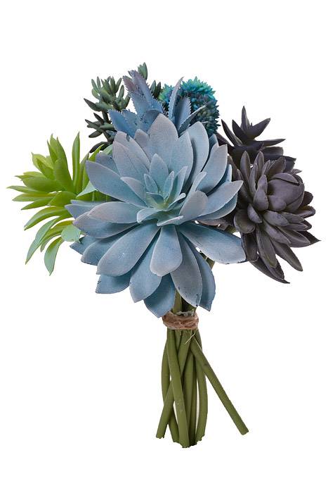 12" Succulent Bundle Blue