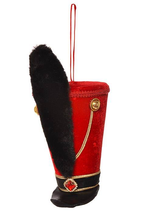 8" Cap W/Feather Red/Black