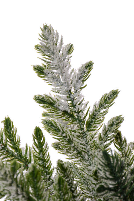 15.5" Snowy Hoop Pine Tree Pot