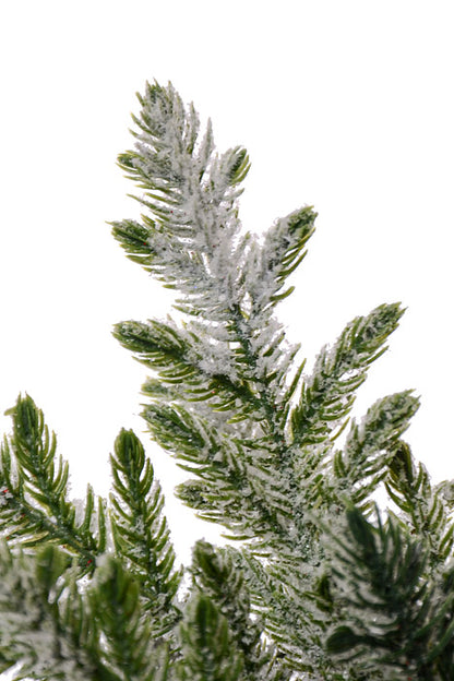 15.5" Snowy Hoop Pine Tree Pot