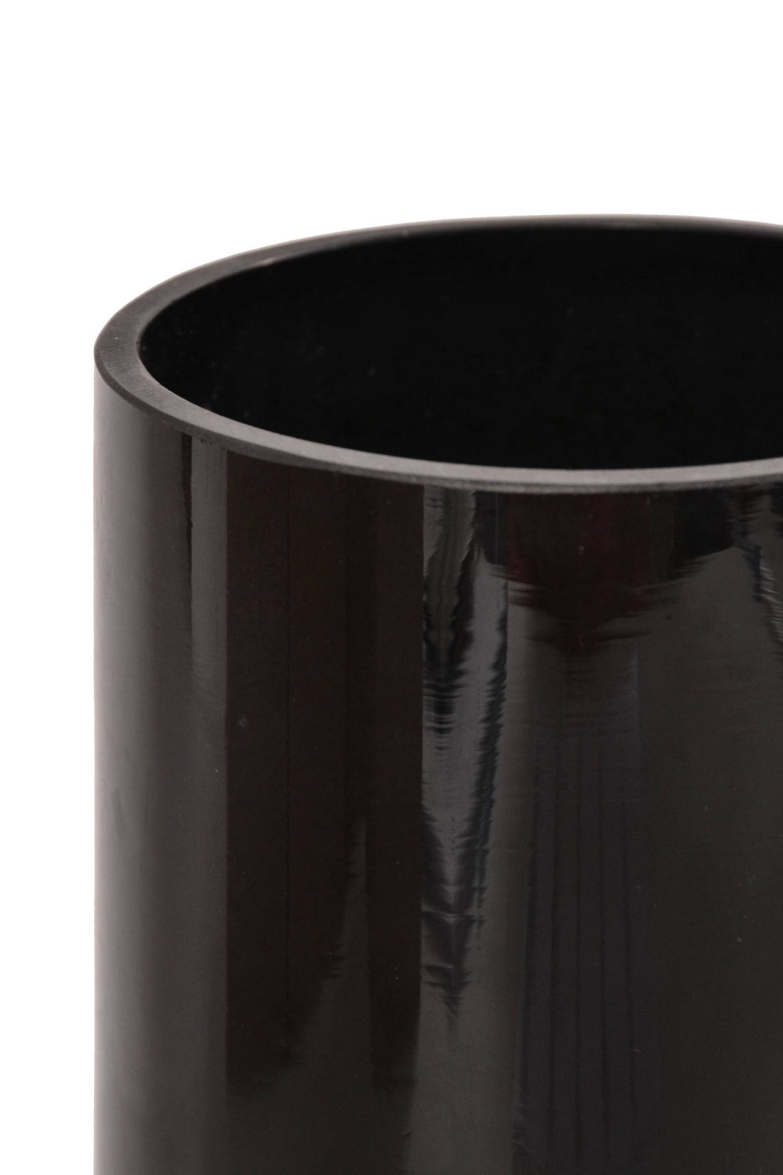 4" X 10" Cylinder Glass Vase Black