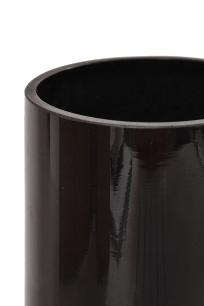 4" X 10" Cylinder Glass Vase Black
