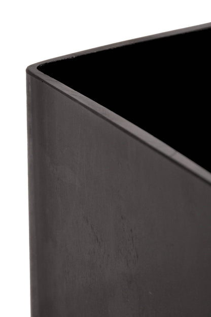 5" X 5" X 5" Cube Glass Vase Black