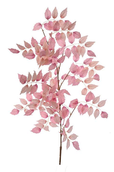 35.5" Birch Leaf Spray Pink